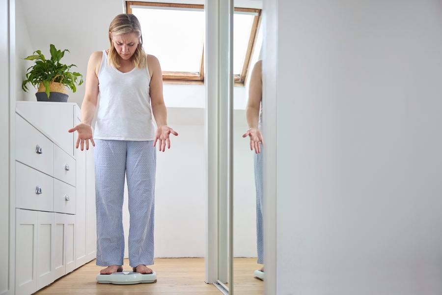 Woman confused by weight regain on the scale