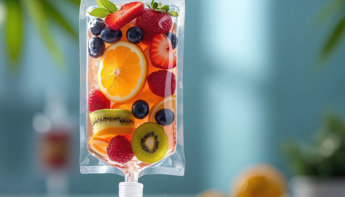 Hydration IV therapy with balanced fluid and electrolyte solution