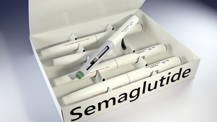 Semaglutide injection pens in packaging