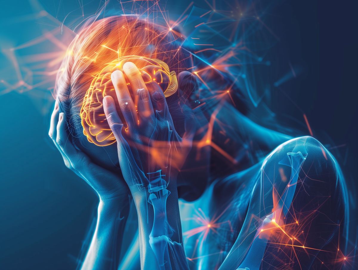 Migraine IV therapy administered in a calm, low-stimulation room