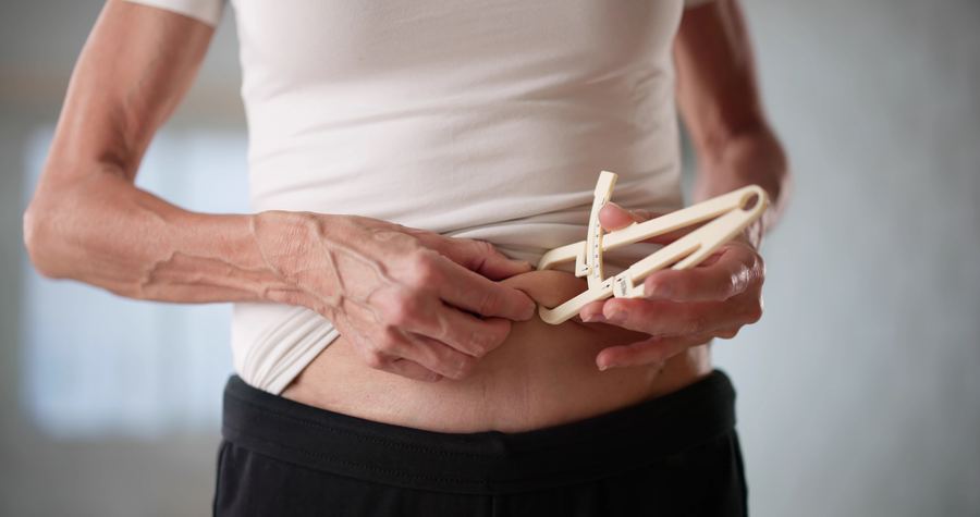Body composition caliper measurement for tracking fat loss